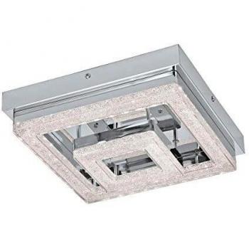 Fradelo Chrome and Crystal Effect Square Ceiling Light