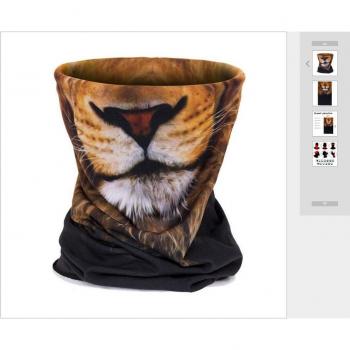 Bufanda Biker 3D con Balaclava y Calentador de Cuello