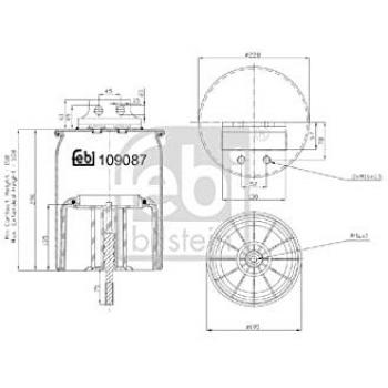 Luftfederung Federbalg FEBI BILSTEIN 109087