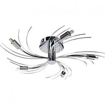 Elegant Silver Swirl 5 x 28W Ceiling Lamp