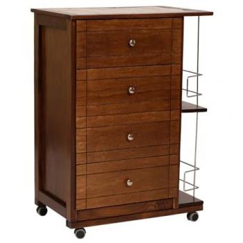 Cabinet de voyage GIADA – Noyer, plateau de céramique