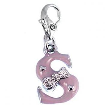 Charm Lettre S Violet Cristal So Charm
