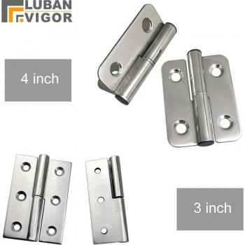 304 Stainless Steel Cabinet Door Hinges, 3-Inch and 4-Inch Detachable, Removable Marine Accessories