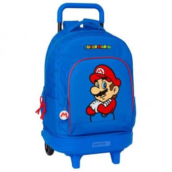 Mochila Grande con Ruedas Compact Extraible Super Mario de Safta 612371918