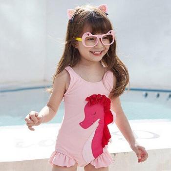 Ropa de Playa Rosa Caballo para Niñas