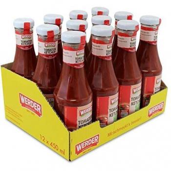 Werder Tomatenketchup, 12er Pack (12 x 450 ml)