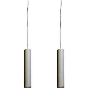 QAZQA Moderne Lot de 2 lampes suspendues design blanc