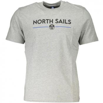 Grey Cotton Print Logo T-Shirt