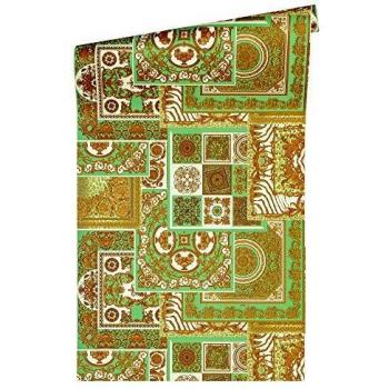 Papier Peint Versace Luxe 37048-2 Or Vert Brun Intissé