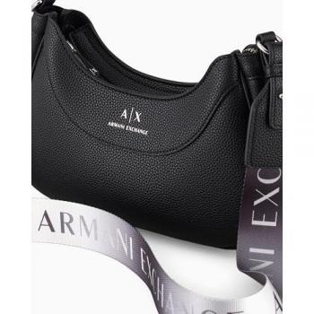 Classic Black Wave Hobo Shoulder Bag