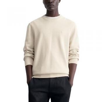 MARC O POLO Regular Fit Strickpullover aus reiner Baumwolle mit Logo-Stitching, Größe S