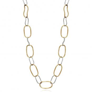 Collar Largo Viceroy Fashion en Acero Inoxidable Dorado para Mujer con Eslabones Chic