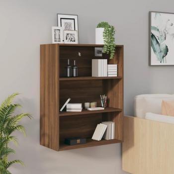 Hanging Wall Storage Cabinet in Brown Oak Finish, 69.5 cm Width x 32.5 cm Depth x 90 cm Height, vidaXL