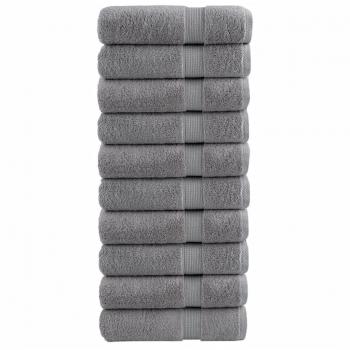 Asciugamani da Bagno SOLUND 10 pz Grigi 70x140 cm 600gsm