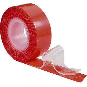TOOLCRAFT Red Double-Sided Tape 1.5m x 19mm