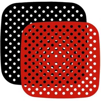 Tapis de cuisson en silicone antiadhésif, friteuse air, carré/arrondi