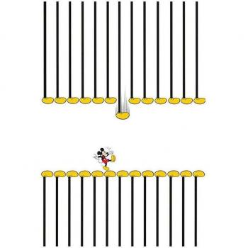 Komar Wanddekor »Mickey Mouse Fußspuren«, Disney, (1 St.), Kinderzimmer-Wandbild