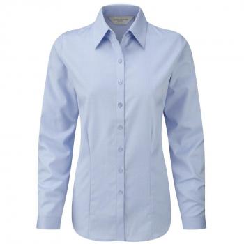 Medium Light Blue Herringbone Long Sleeve Top – Russell Women’s Edition