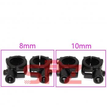 Soportes de montaje para espejo lateral de moto, abrazadera de 8MM, 10MM, 22MM y 25MM