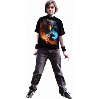 Spiral Direct Black Infernal Duel Shirt for Kids 13-14