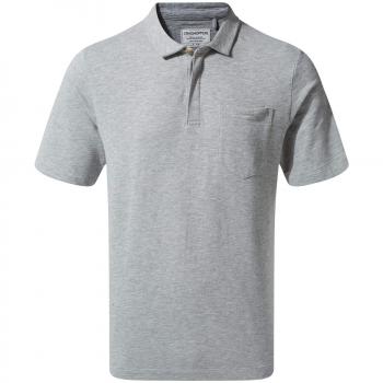 Soft Grey Marl Polo T-Shirt für Herren von Craghoppers (S)