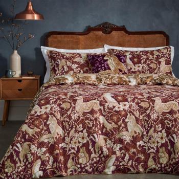 Paoletti Harewood Ruby Duvet Cover & Pillowcase Set