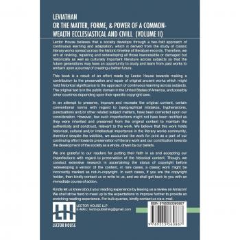 Leviathan Or The Matter, Forme, & Power Of A Common-Wealth Ecclesiastical And Civill