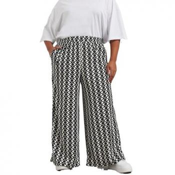 Yours – Elegante schwarze Hose mit weitem Schnitt