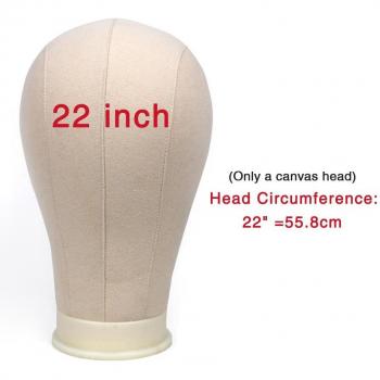 Alileader Canvas Block Mannequin Head – 21/22‑24 Wig Display Stand