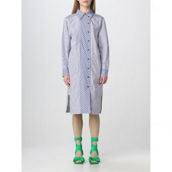 GANNI Women's Gnawed Blue Dress