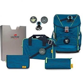 ErgoFlex 5‑teiliger Button‑Schulranzen – 38 cm, Ghost