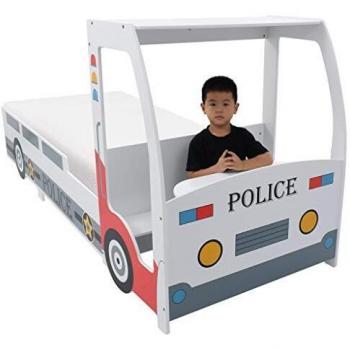 Lit d'Enfant Voiture de Police 90x200cm