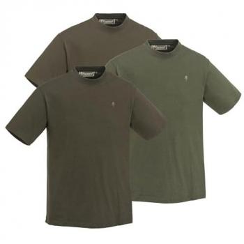Pinewood Herren T-Shirts 3-Pack, Größe 5XL, in Grün und Erdtönen