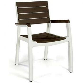 Keter Sedia Harmony con Braccioli, Graffite/Bianco, 59X80X66