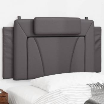 Coussin de Tête de Lit Viana – 100 cm en Similicuir Gris