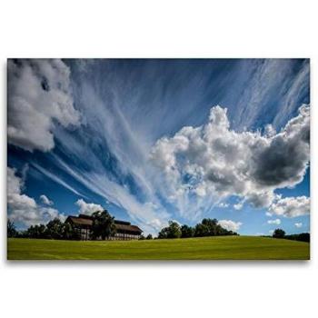 CALVENDO Premium Leinwand 120 x 80 cm – Marianne Drews, Wolkenlandschaft Heilbronn