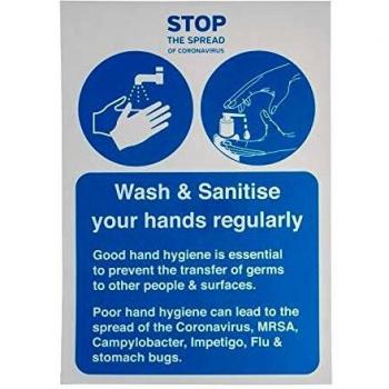 Marqueur de lavage et de désinfection des mains A4