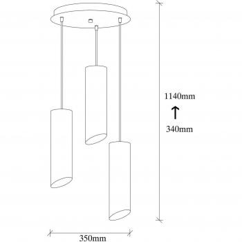 Lampada a sospensione in ferro Sivani MR-979