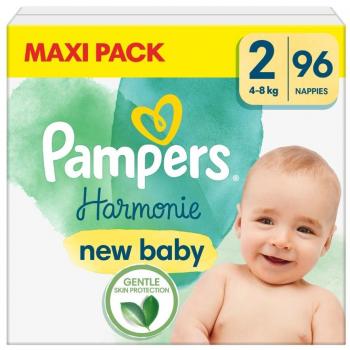 Pampers Couches Jetables Harmonie 2 – 4 à 8 kg (96 unités)