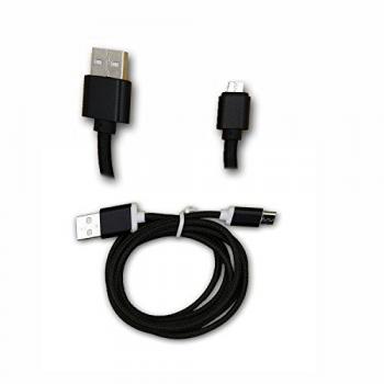 Sony Xperia E5 Câble Noir 1m Ultra Durable Nylon Tressé – Micro USB pour Charge & Sync (PH26®)