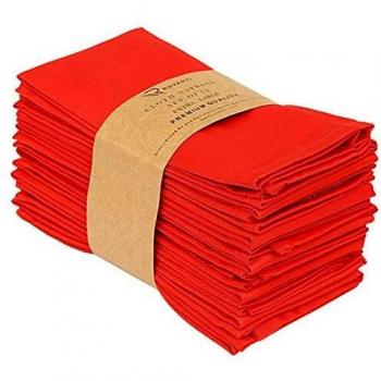 Ruvanti Washable Wedding Napkins – 18x18 (Red)