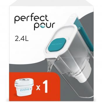 Perfect Pour Water Filter Jug 2.4L with Evolve+ Filter