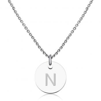 Bijoux en Argent avec Médaillon Initiale pour Femmes