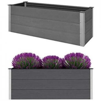 VidaXL Grey Garden Planter WPC 150x50x54 cm