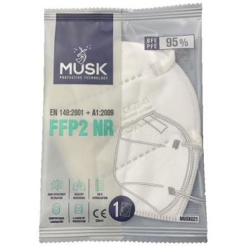 Musk mascherina ffp2 musk021 white 1 pezzo