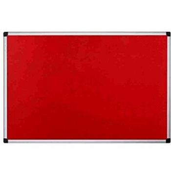Bi-Office Maya Red Felt Noticeboard Aluminium Frame 1800x1200mm DD