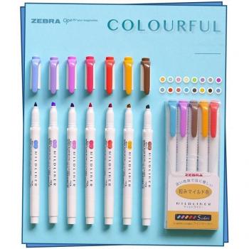Zebra Mildliner Fluorescent Double Ended Markers