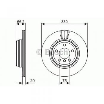 Disco Freno Posteriore Ventilato Bosch per BMW 330D (F30) 2012