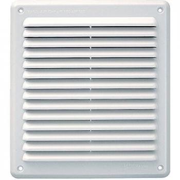 Grille anti‑pluie en PVC First Plast, format rectangle 204 × 230 mm – Blanc