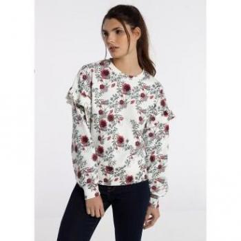 Felpa Lois Jeans 131355 White Taglia M